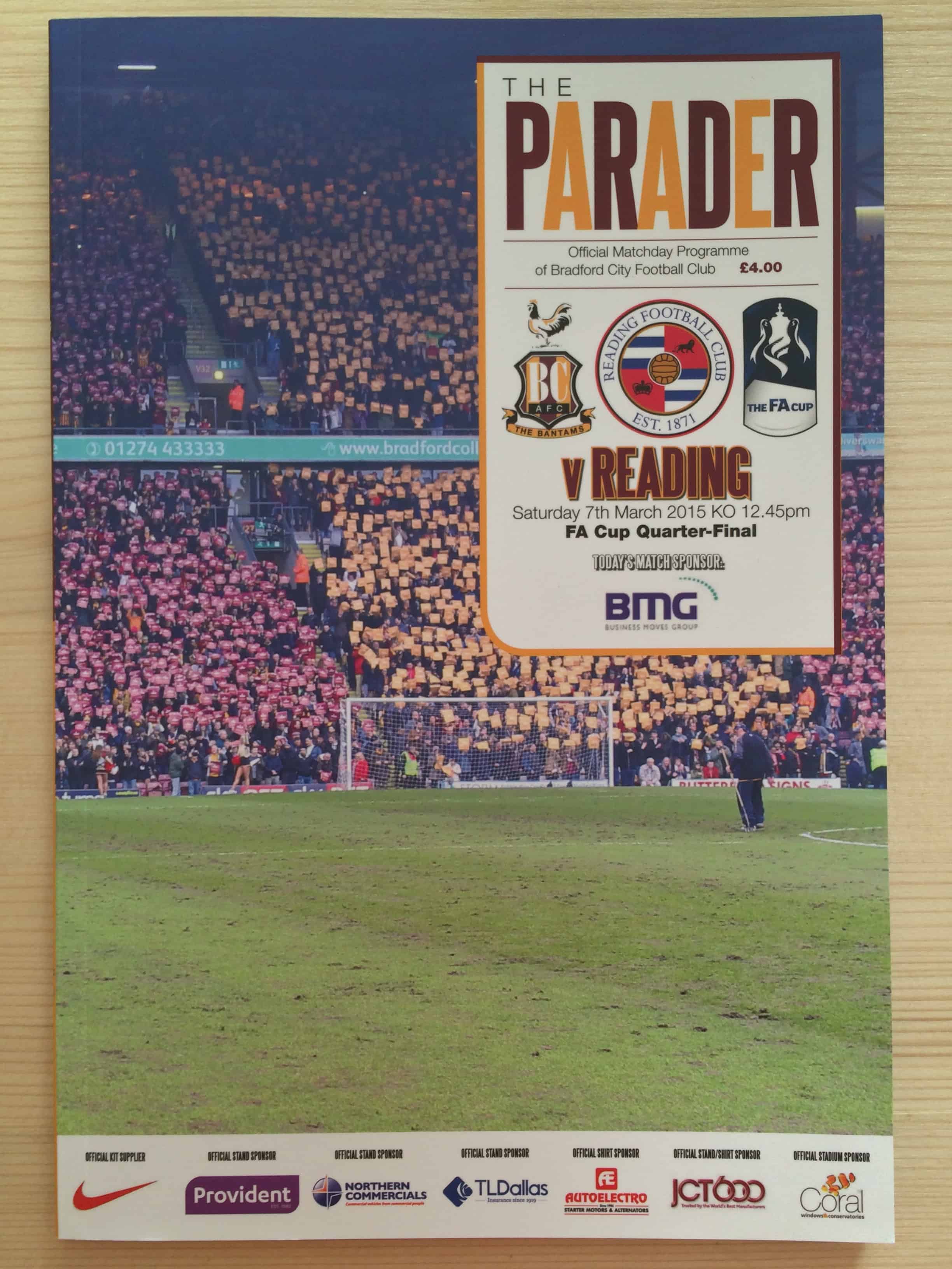 Bradford City FC v Reading FC